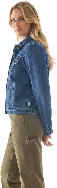 imageMartha Stewart Womens Utility Denim Canvas Chore Jacket Trendy Barn ampamp Western Style Jean JacketVintage Wash
