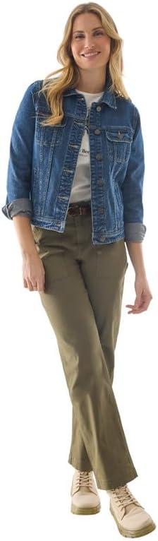 imageMartha Stewart Womens Utility Denim Canvas Chore Jacket Trendy Barn ampamp Western Style Jean JacketVintage Wash