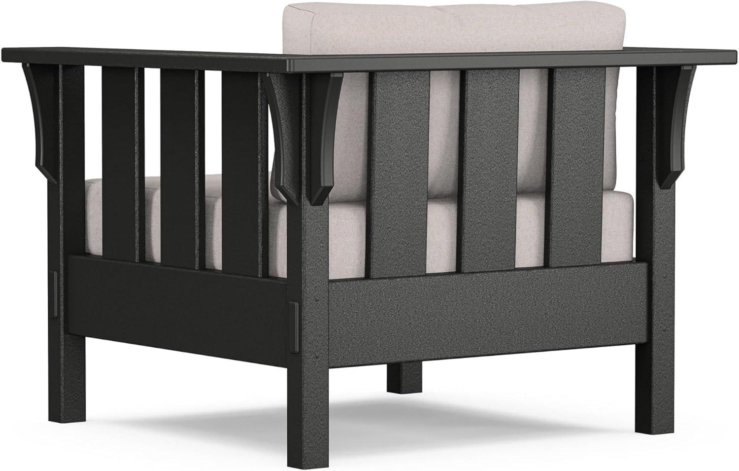 imageMartha Stewart by POLYWOOD Acadia 4Piece Deep Seating Set with Loveseat in TeakDune BurlapBlack Dune Burlap