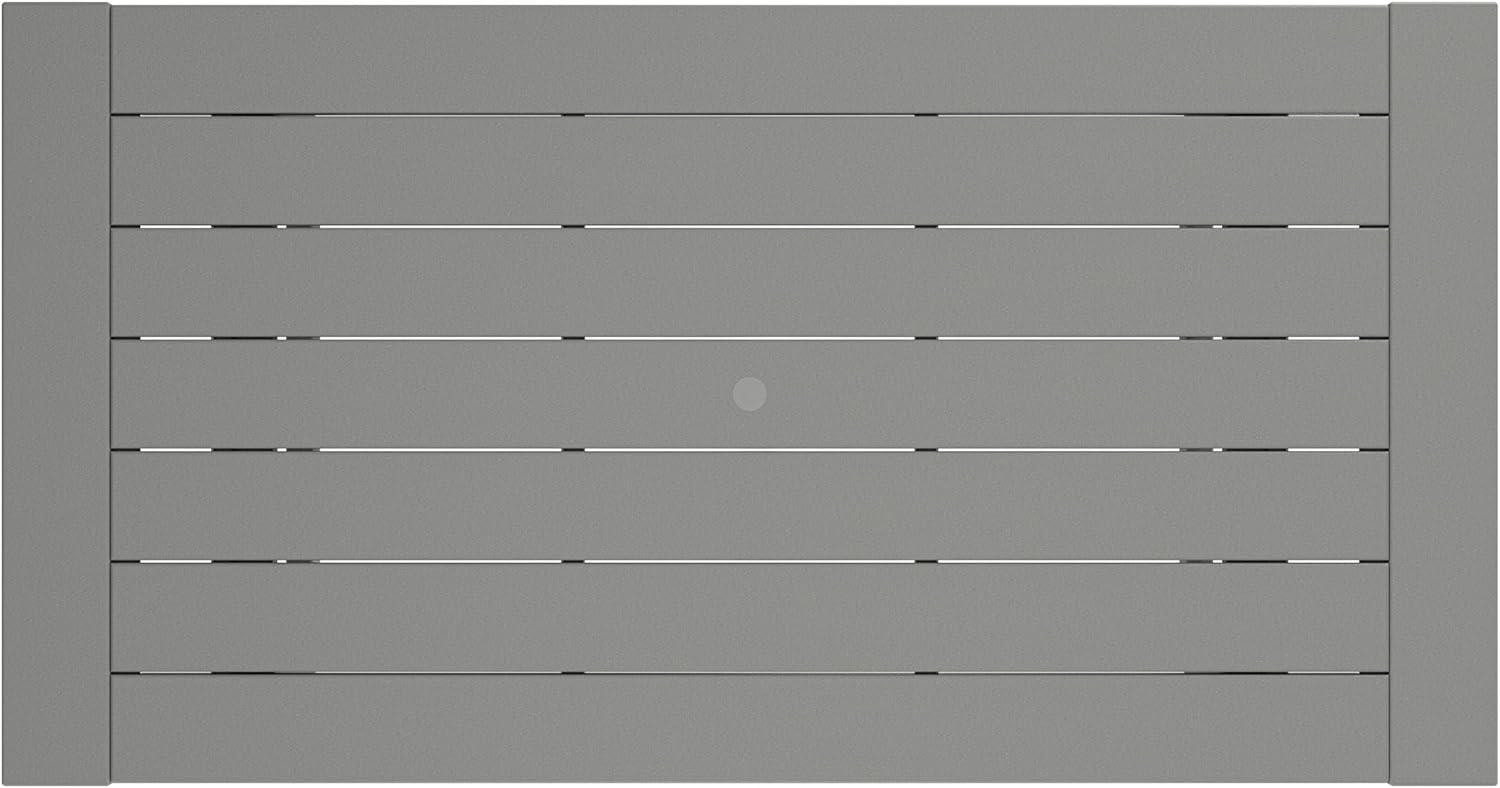 imageMartha Stewart by POLYWOOD Acadia 5Piece Dining Set with Benches in TeakSlate Grey