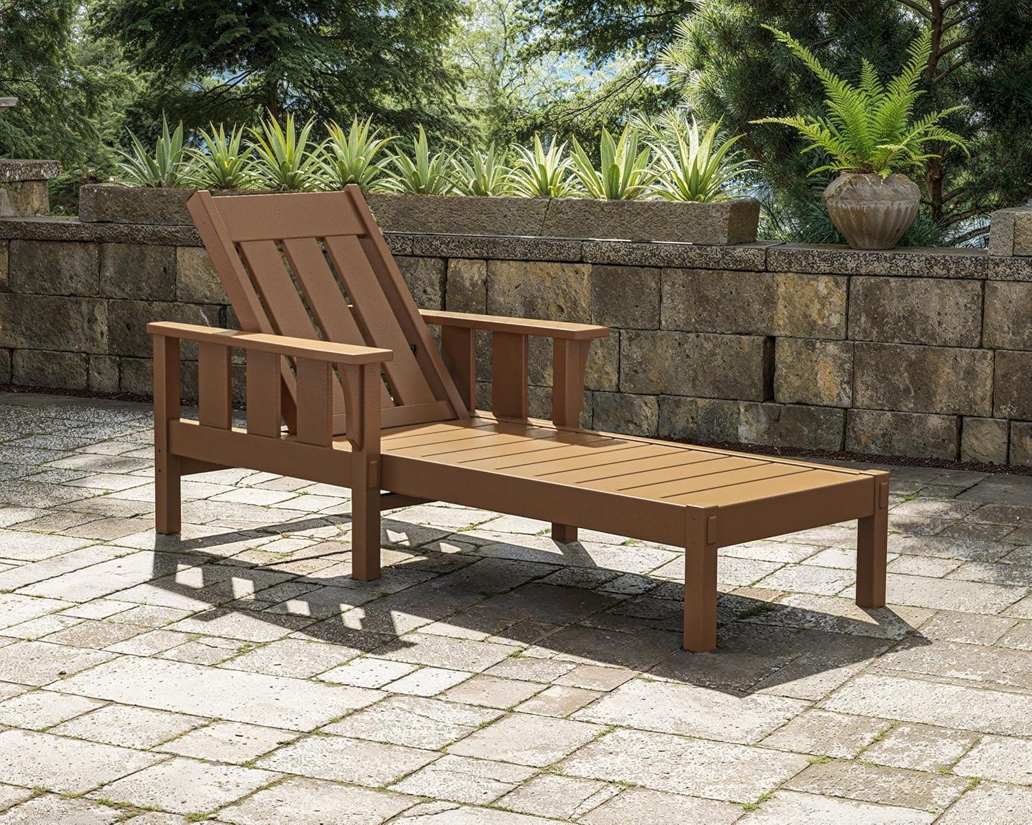 imageMartha Stewart by POLYWOOD Acadia Chaise Lounge in Slate GreyGreen