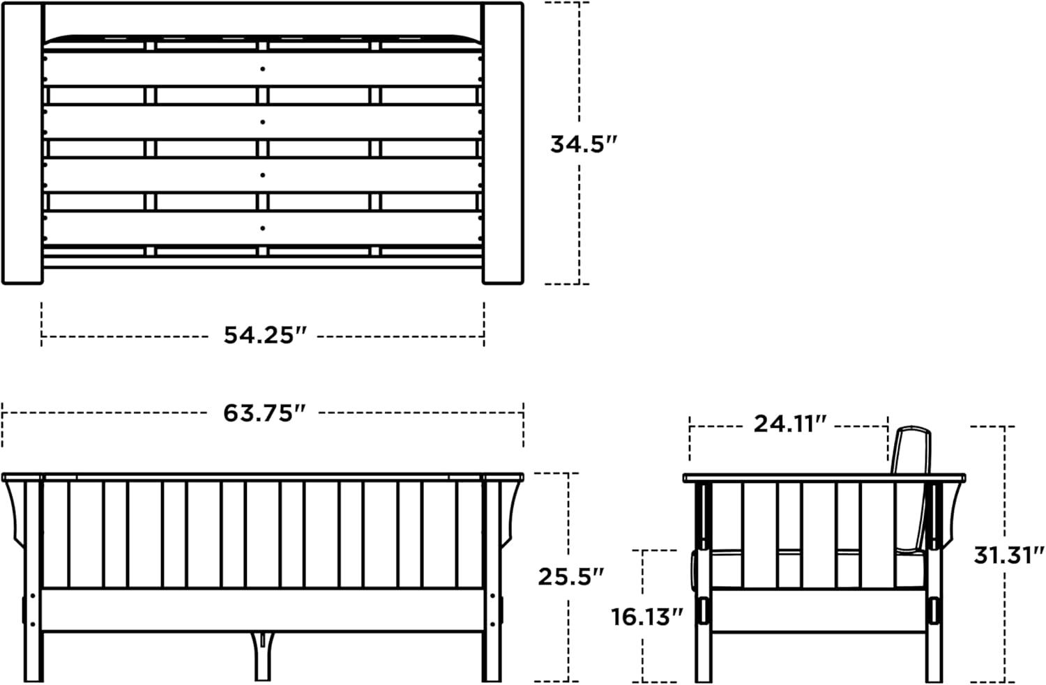 imageMartha Stewart by POLYWOOD Acadia Deep Seating Loveseat in MahoganySpiced BurlapWhite Glacier Spa