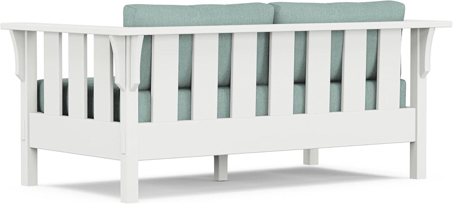 imageMartha Stewart by POLYWOOD Acadia Deep Seating Loveseat in MahoganySpiced BurlapWhite Glacier Spa