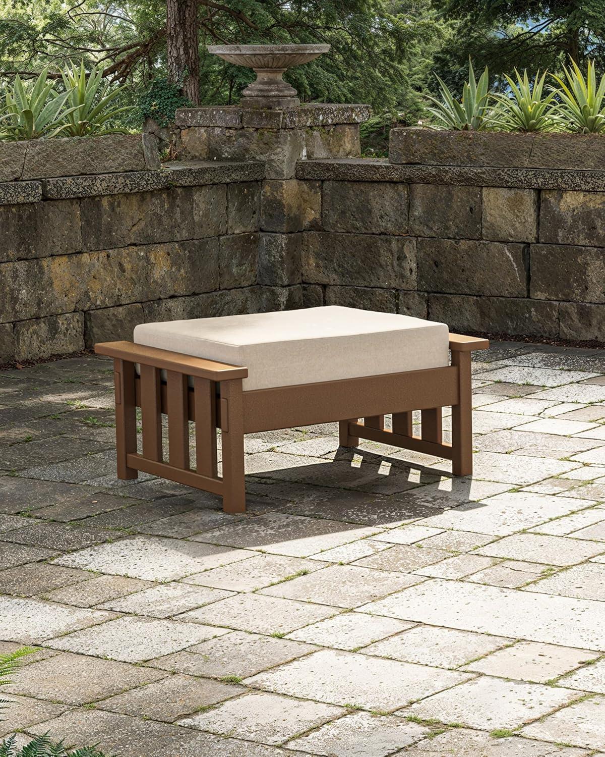 imageMartha Stewart by POLYWOOD Acadia Deep Seating Ottoman in Slate GreyMidnight LinenWhite Sky Blue