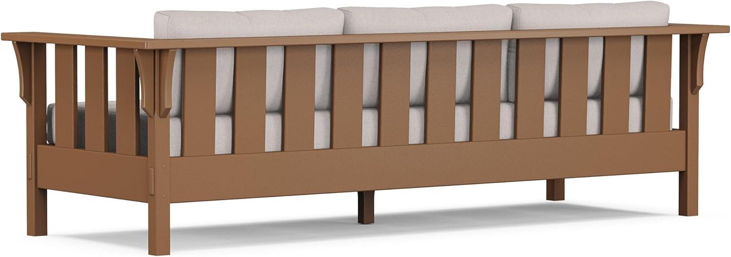 imageMartha Stewart by POLYWOOD Acadia Deep Seating Sofa in Slate GreyNatural LinenTeak Dune Burlap