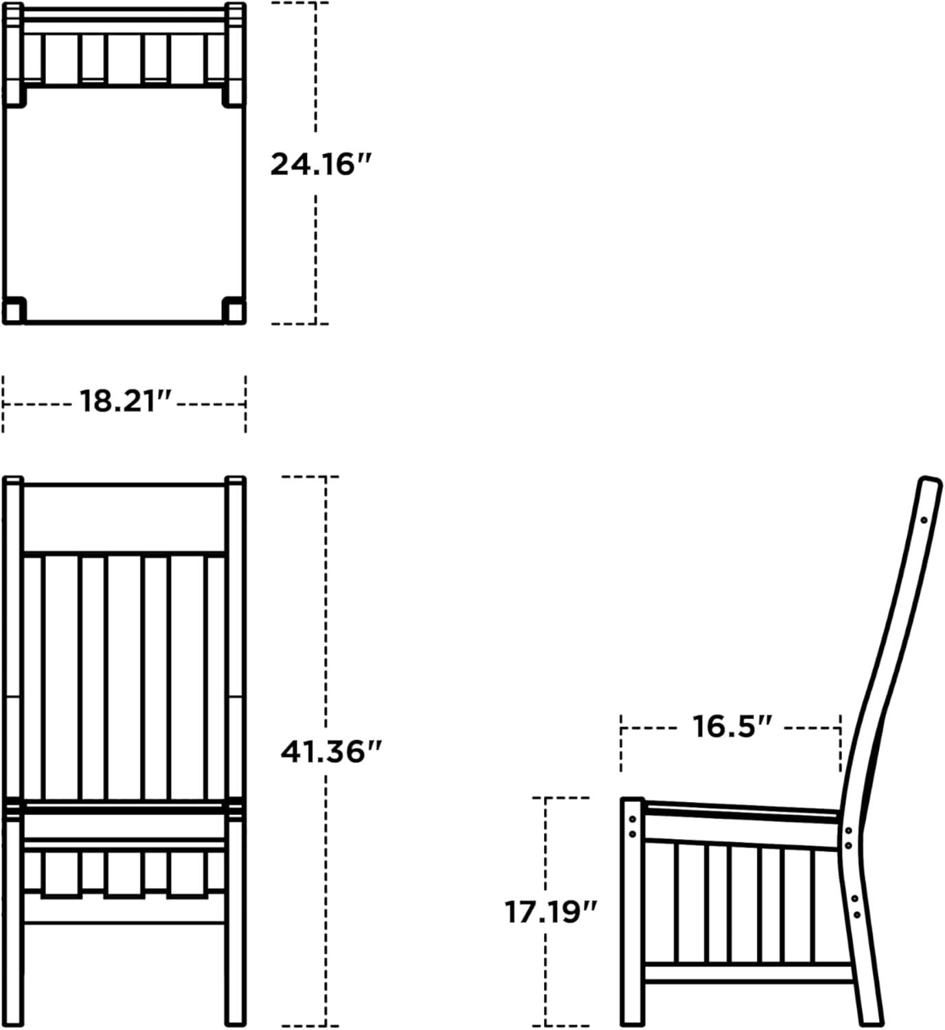 imageMartha Stewart by POLYWOOD Acadia Dining Side Chair in MahoganyGreen