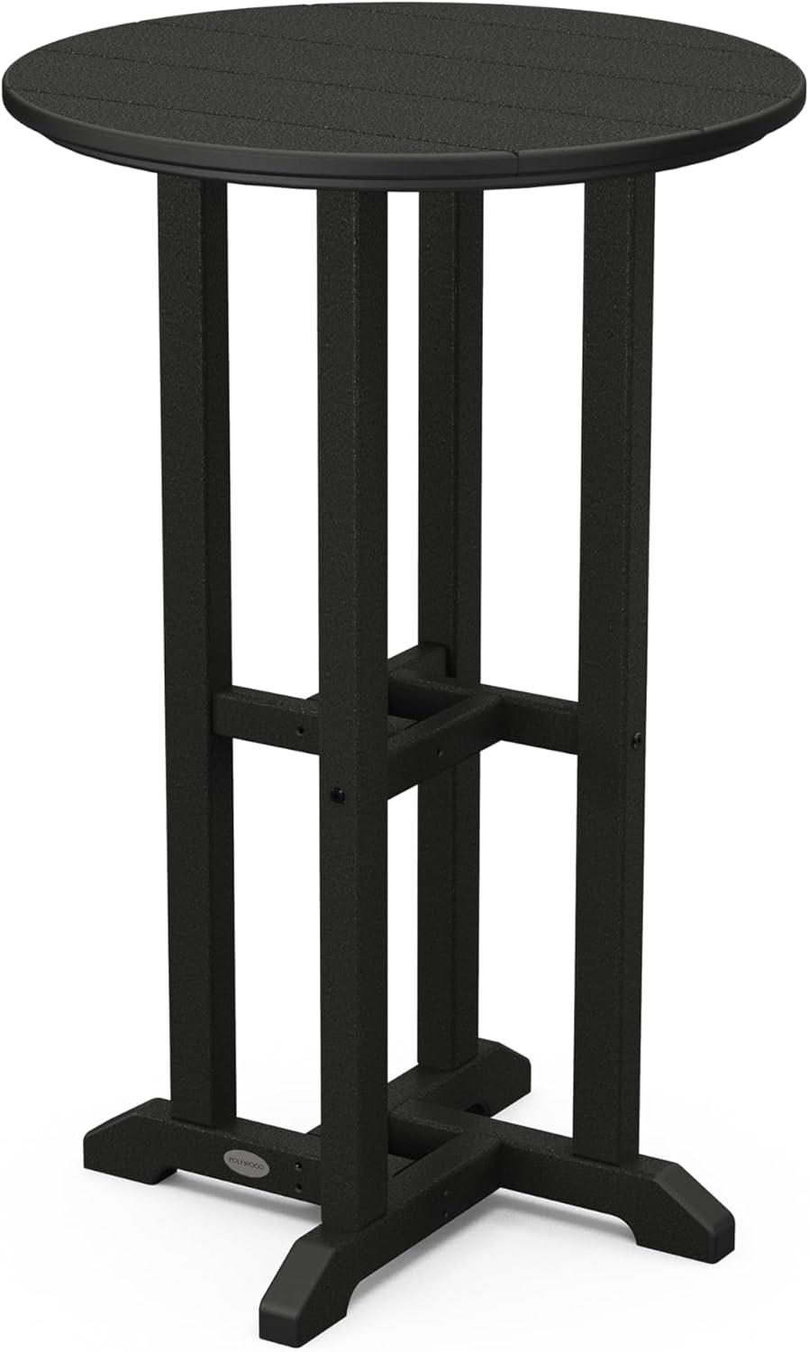 imageMartha Stewart by POLYWOOD Chinoiserie 3Piece Farmhouse Bistro Counter Set in MahoganyBlack