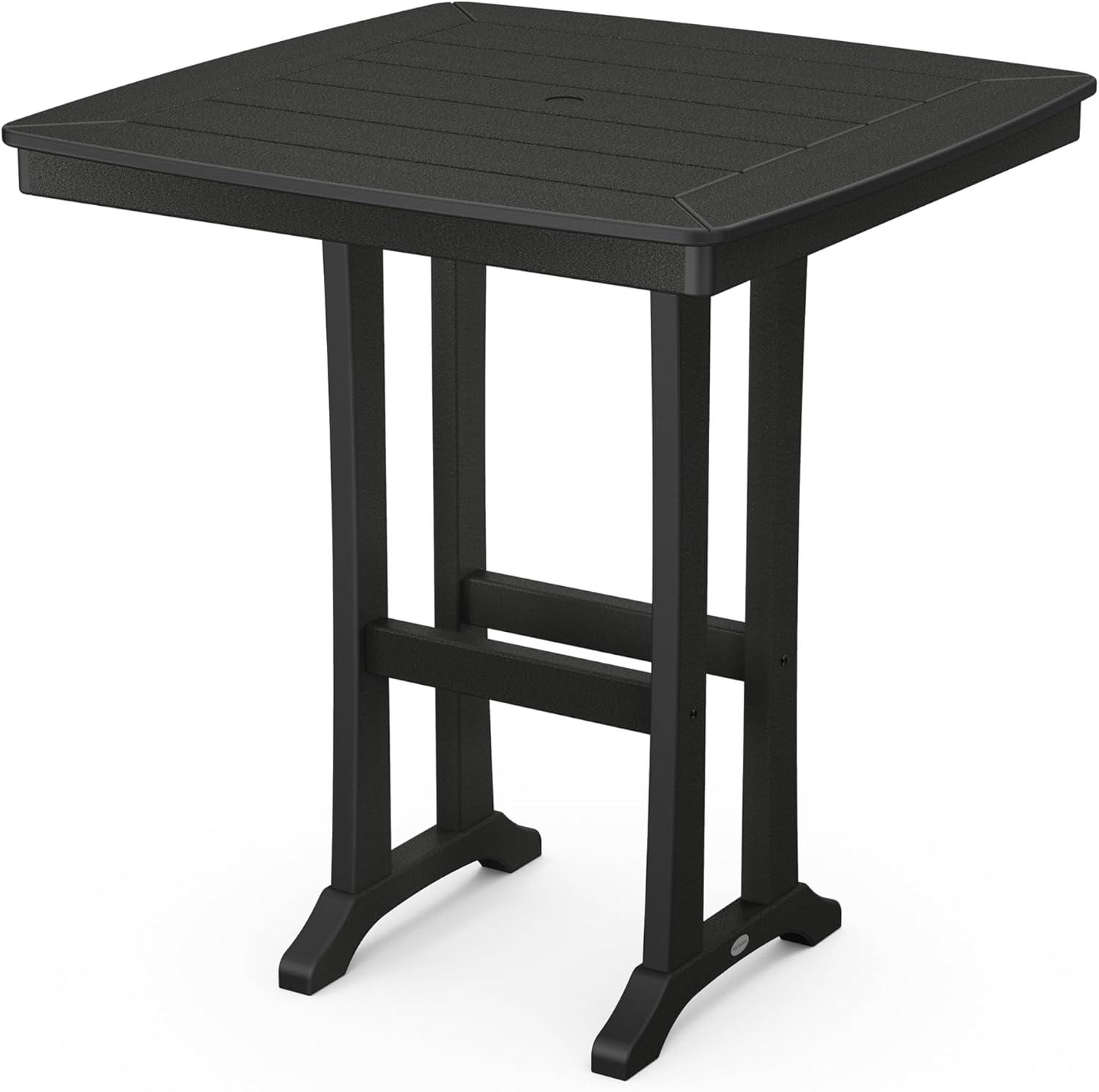 imageMartha Stewart by POLYWOOD Chinoiserie 5Piece Bar Set with Trestle Legs in GreenBlack