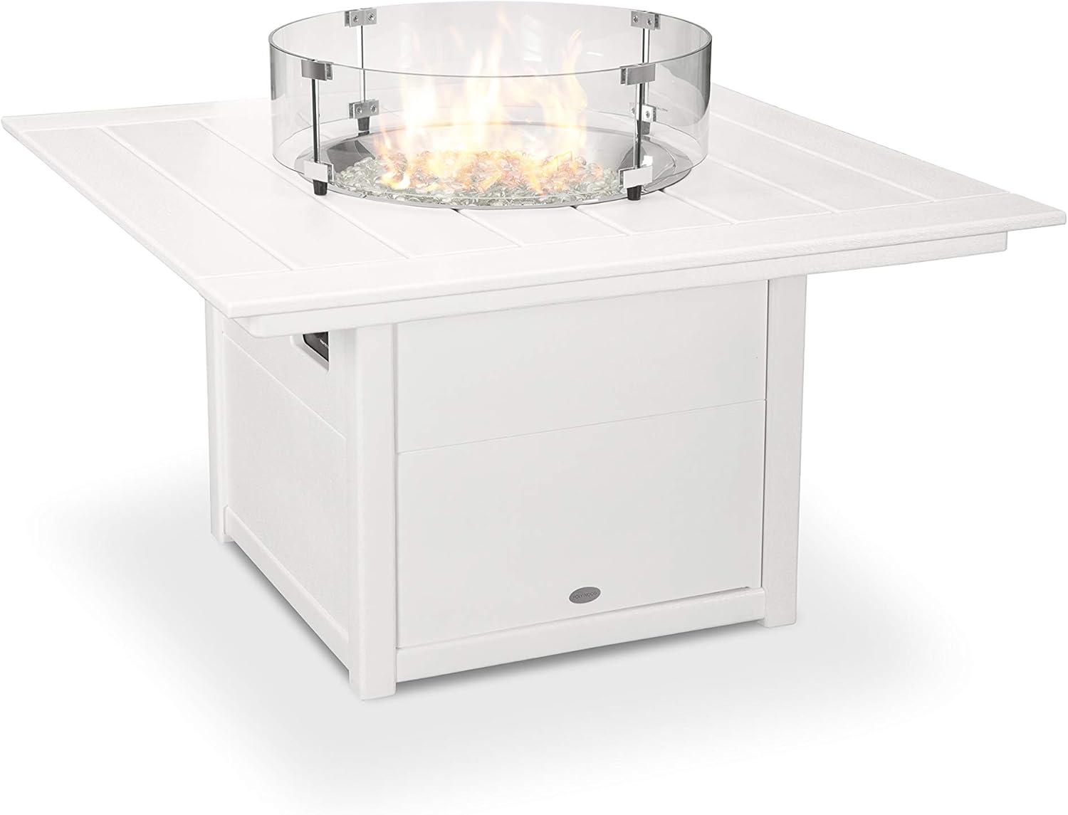 imageMartha Stewart by POLYWOOD Chinoiserie 5Piece Deep Seating Set with Fire Pit Table SandGlacier SpaWhite Glacier Spa