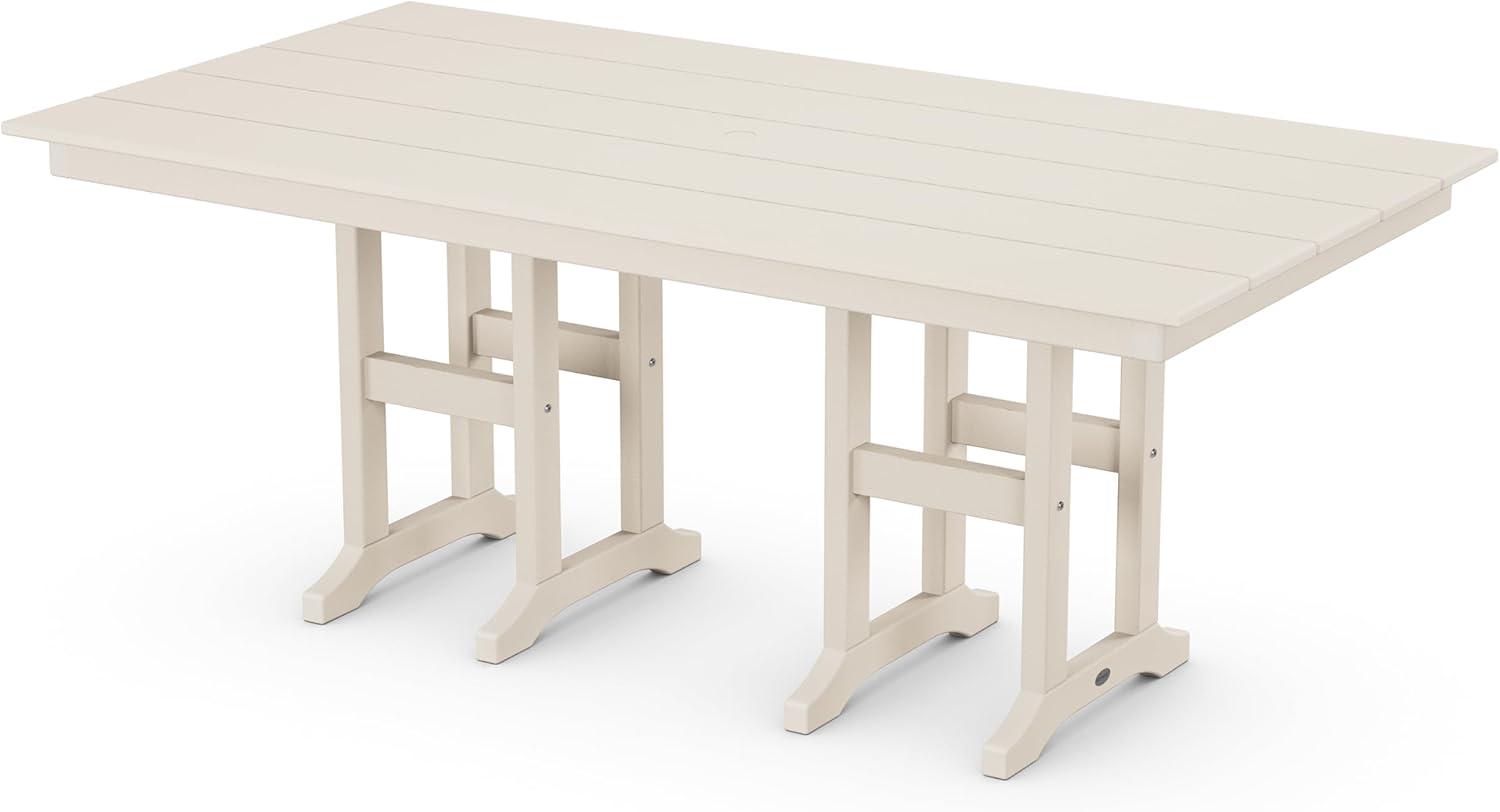 imageMartha Stewart by POLYWOOD Chinoiserie 5Piece Farmhouse Dining Set with Benches in SandSand