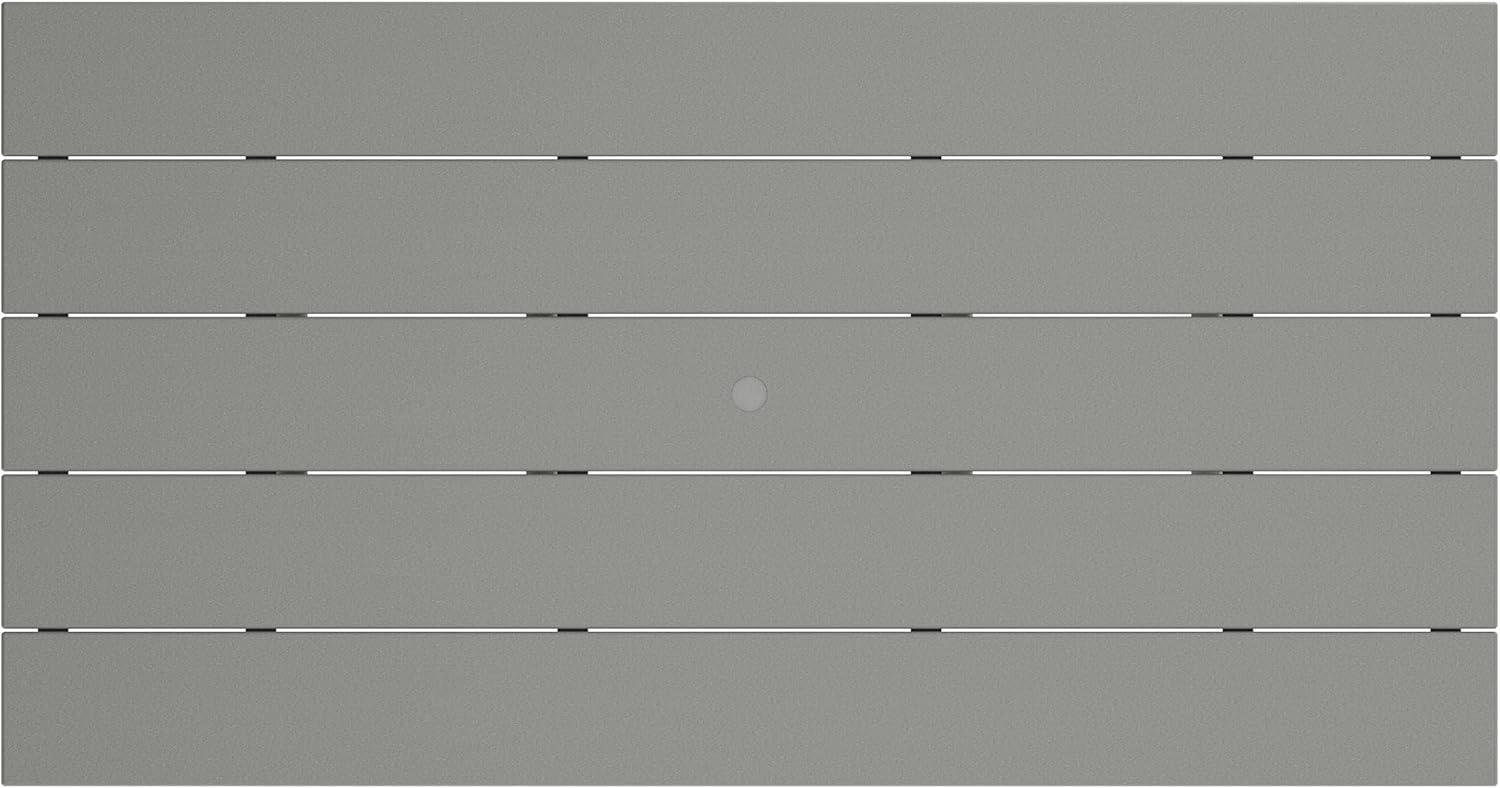 imageMartha Stewart by POLYWOOD Chinoiserie 5Piece Farmhouse Dining Set with Benches in SandSlate Grey