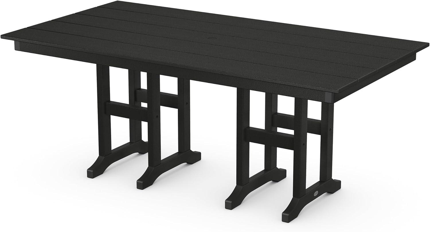 imageMartha Stewart by POLYWOOD Chinoiserie 6Piece Farmhouse Dining Set with Bench in MahoganyBlack