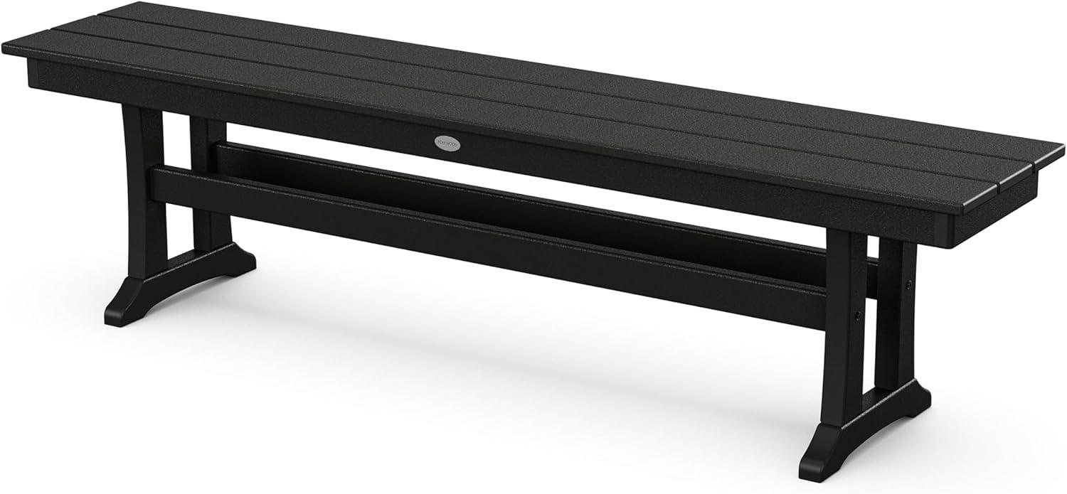 imageMartha Stewart by POLYWOOD Chinoiserie 6Piece Farmhouse Dining Set with Bench in MahoganyBlack