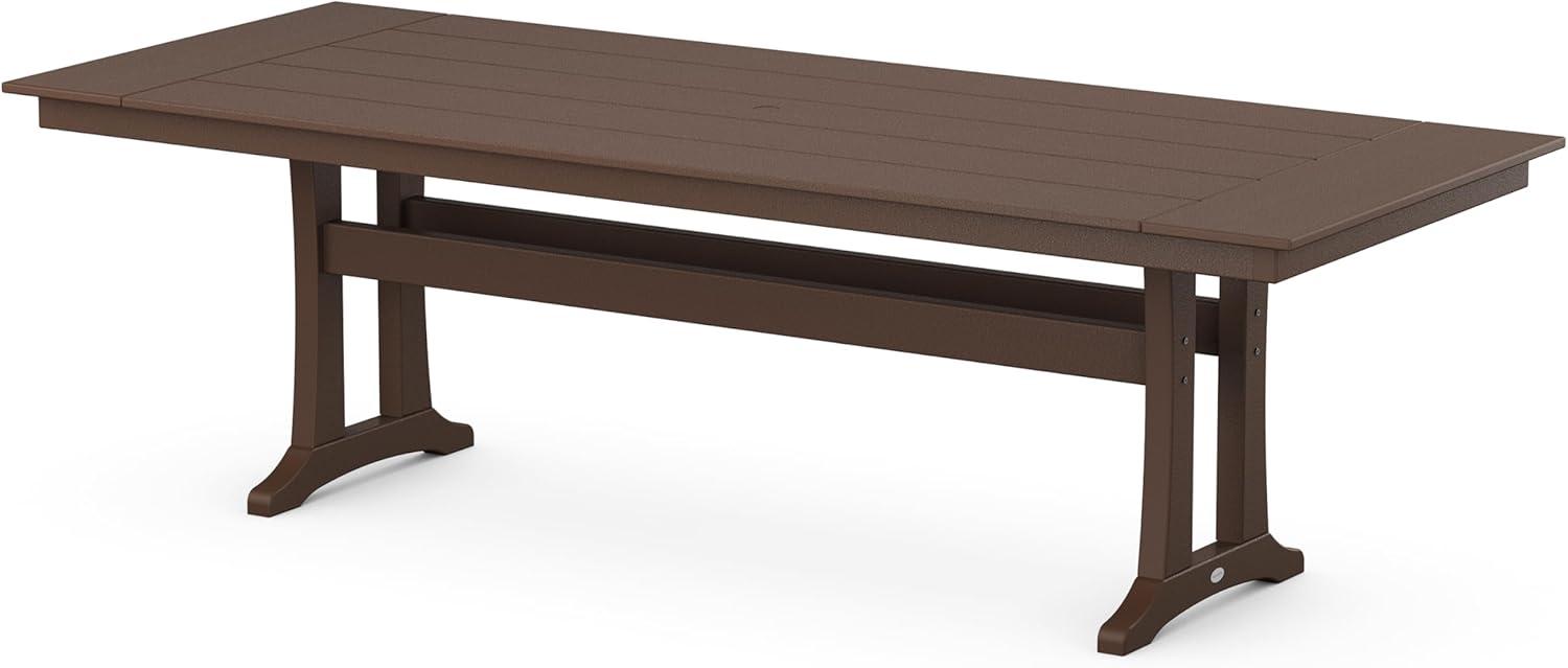 imageMartha Stewart by POLYWOOD Chinoiserie 9Piece Farmhouse Dining Set with Trestle Legs in GreenMahogany