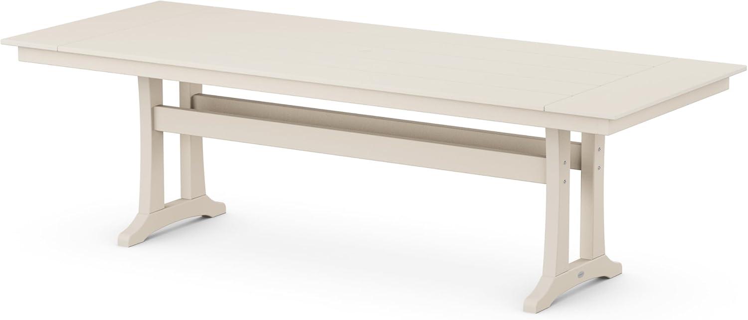 imageMartha Stewart by POLYWOOD Chinoiserie 9Piece Farmhouse Dining Set with Trestle Legs in GreenSand