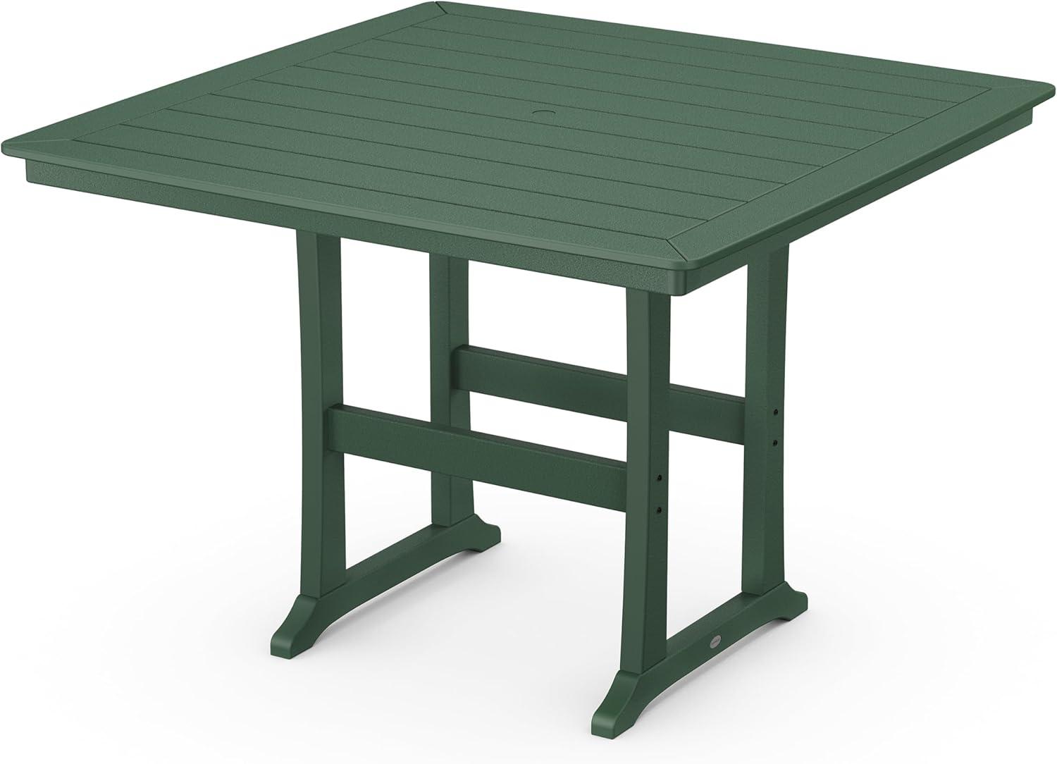 imageMartha Stewart by POLYWOOD Chinoiserie 9Piece Square Bar Set with Trestle Legs in SandGreen