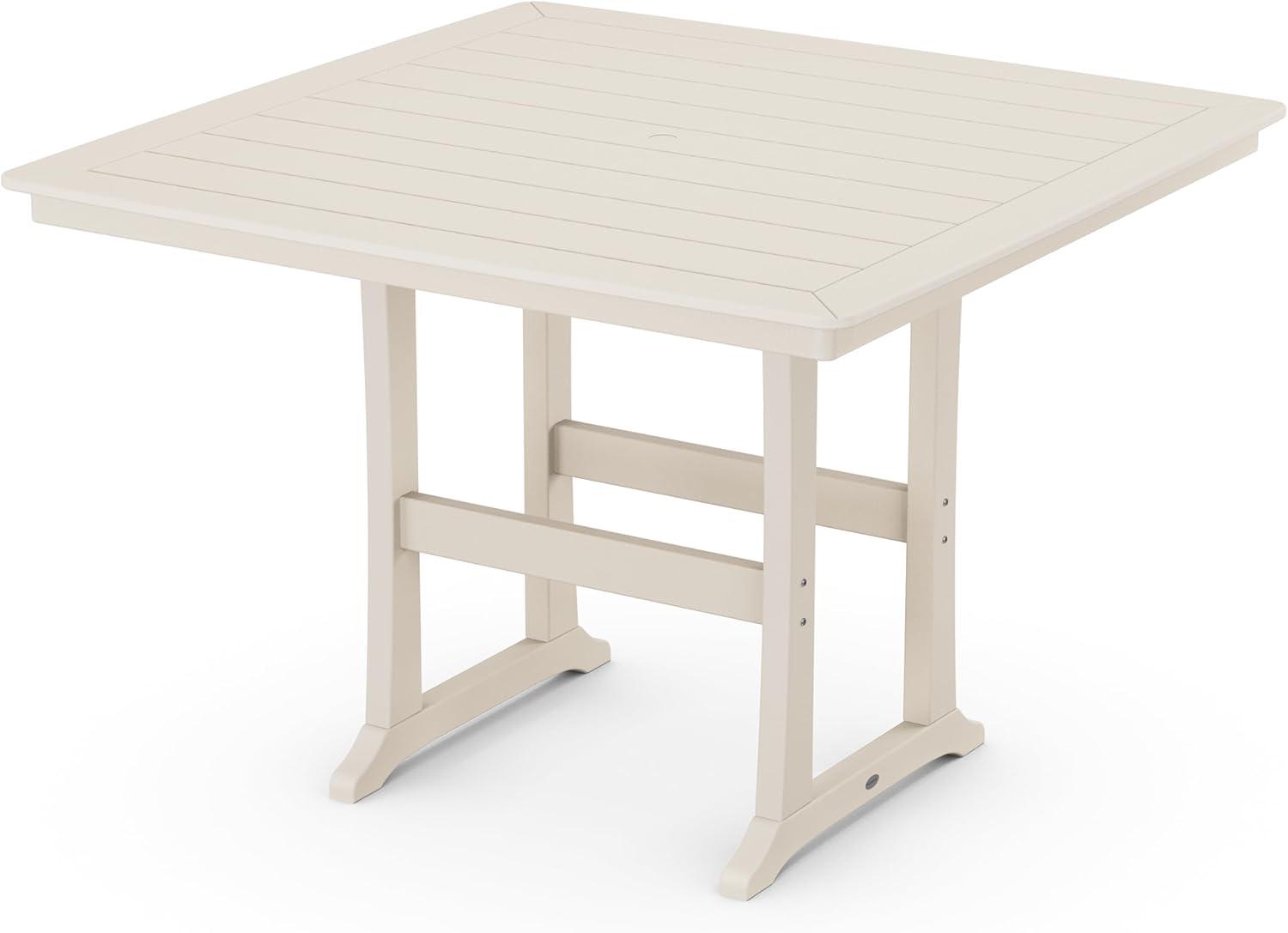 imageMartha Stewart by POLYWOOD Chinoiserie 9Piece Square Bar Set with Trestle Legs in SandSand