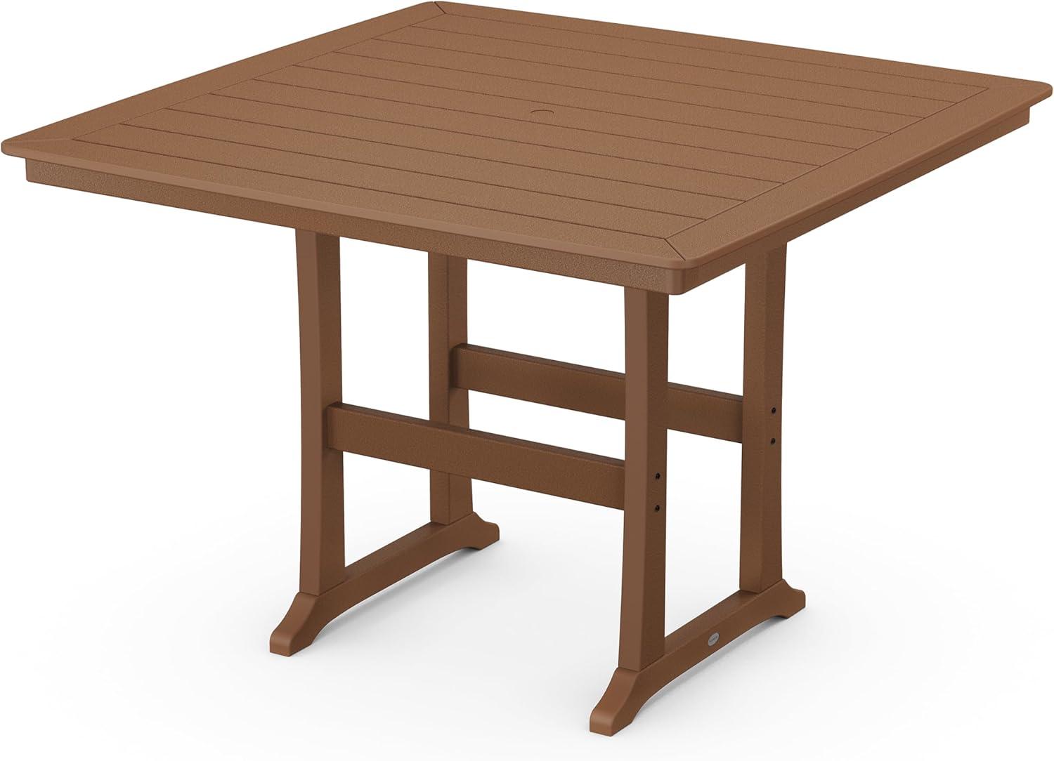 imageMartha Stewart by POLYWOOD Chinoiserie 9Piece Square Bar Set with Trestle Legs in SandTeak