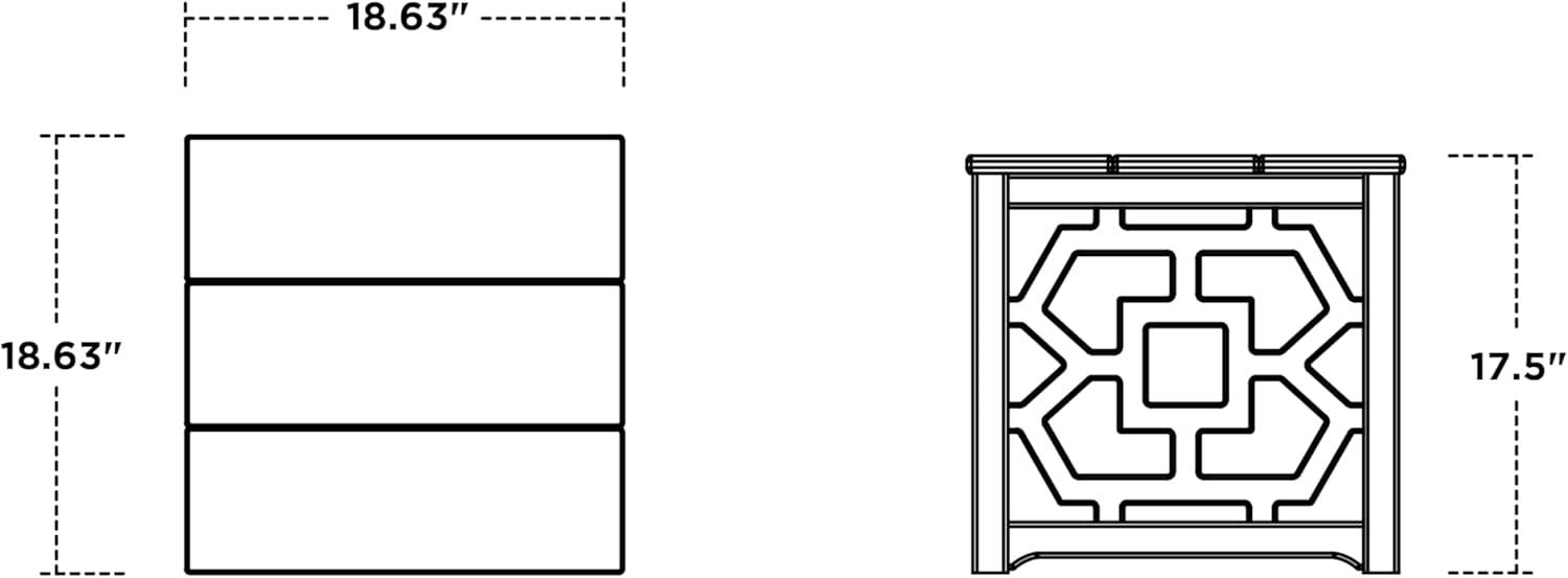 imageMartha Stewart by POLYWOOD Chinoiserie Accent Table in BlackBlack