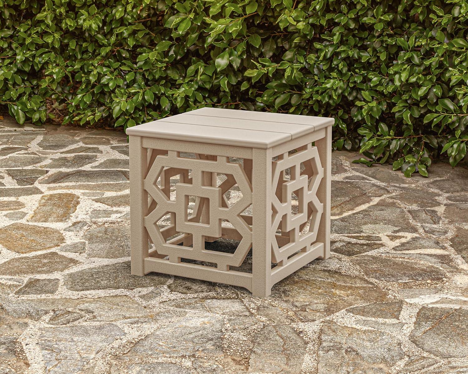 imageMartha Stewart by POLYWOOD Chinoiserie Accent Table in BlackBlack