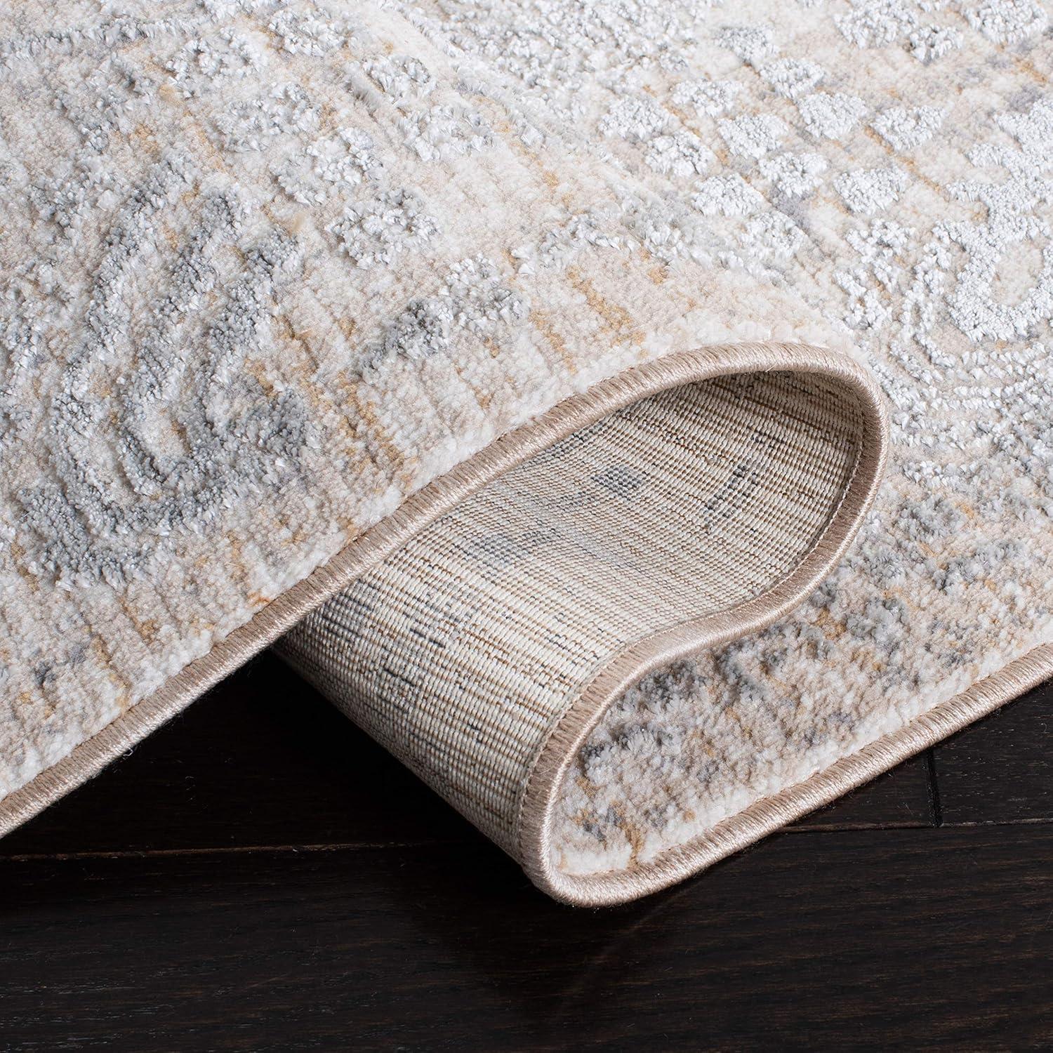 imageMartha Stewart x SAFAVIEH Area Rug Collection 26quot x 4 Light Grey ampamp Beige NonShedding ampamp Easy Cleaning Ideal for Living Room Bedroom Office Accent Space MSR8989BLight GreyBeige