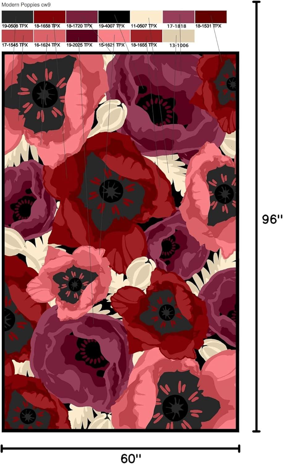 imageMartha Stewart x SAFAVIEH Area Rug Collection 3 x 5 Red Handmade Wool Ideal for Living Room Bedroom Foyer Accent Space MSR4872ARed