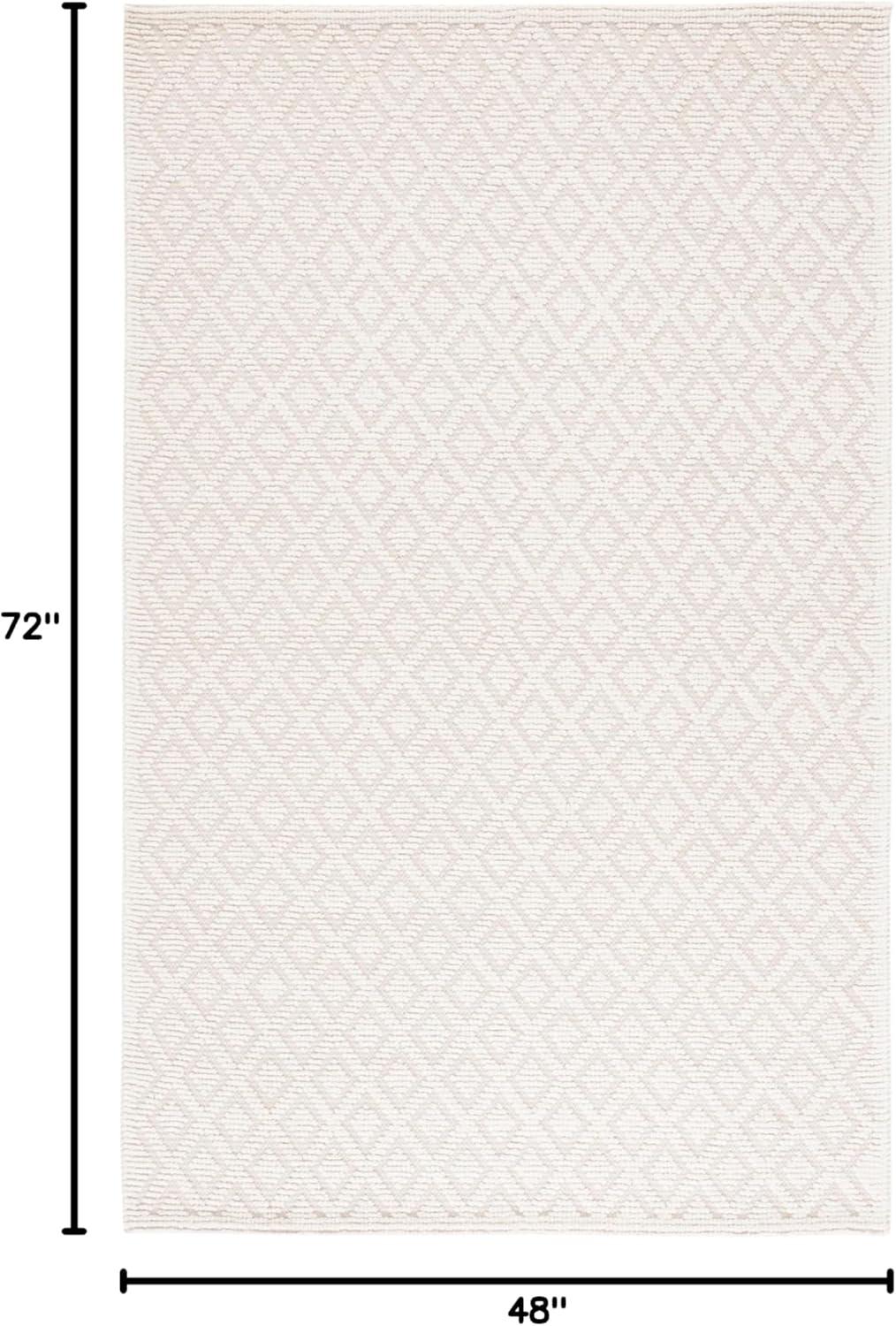 imageMartha Stewart x SAFAVIEH Area Rug Collection 4 x 6 Ivory Handmade Wool Ideal for Living Room Foyer Bedroom Accent Space MSR3504AIvory