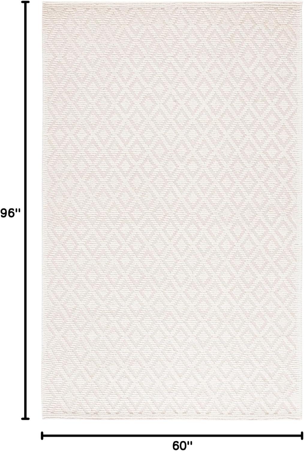 imageMartha Stewart x SAFAVIEH Area Rug Collection 4 x 6 Ivory Handmade Wool Ideal for Living Room Foyer Bedroom Accent Space MSR3504AIvory