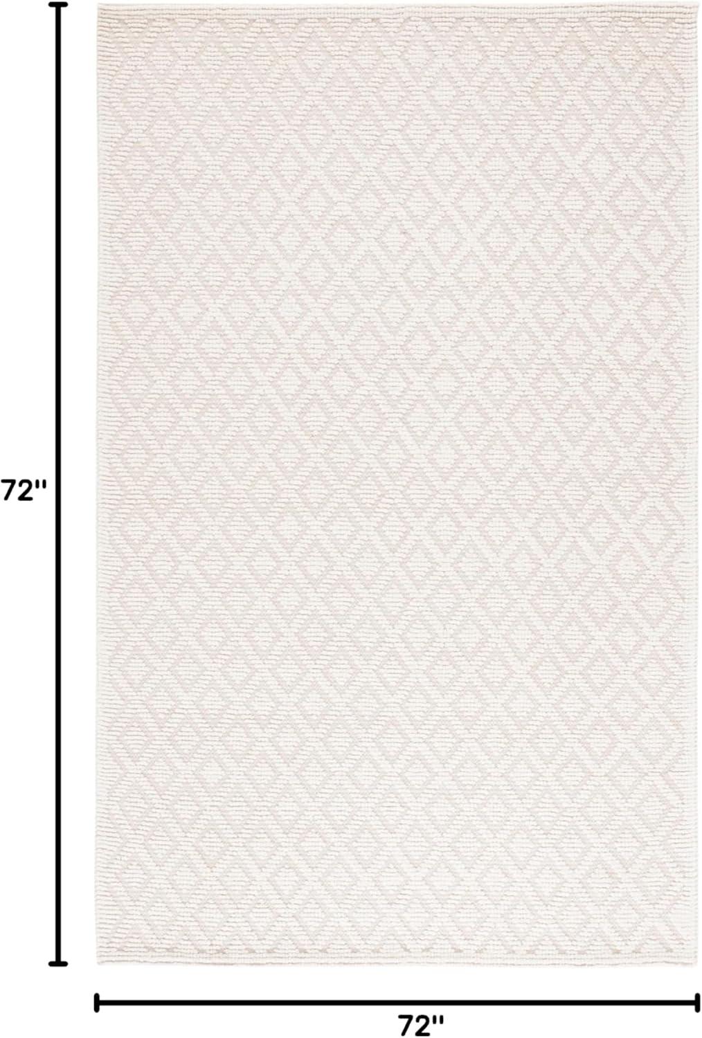 imageMartha Stewart x SAFAVIEH Area Rug Collection 4 x 6 Ivory Handmade Wool Ideal for Living Room Foyer Bedroom Accent Space MSR3504AIvory