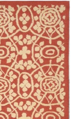 imageMartha Stewart x SAFAVIEH Area Rug Collection 79quot x 99quot Aloe Green HandHooked Cotton Ideal for Living Room Bedroom Dining Space MSR1214BTea Rose