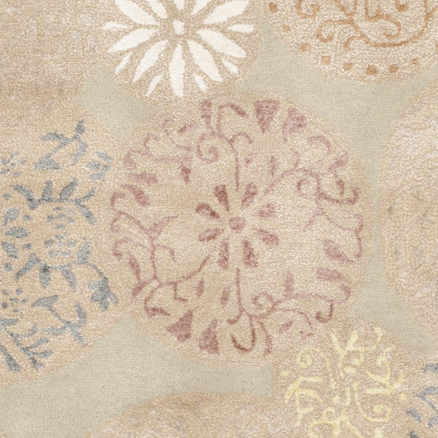 imageMartha Stewart x SAFAVIEH Area Rug Collection 79quot x 99quot Herbal Garden Handmade Wool ampamp Viscose Ideal for Living Room Bedroom Office Dining Space MSR3259CHerbal Garden