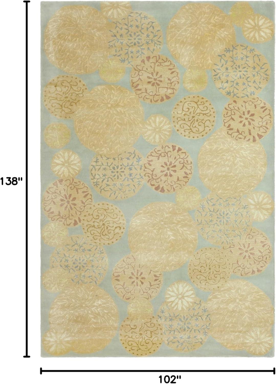 imageMartha Stewart x SAFAVIEH Area Rug Collection 79quot x 99quot Herbal Garden Handmade Wool ampamp Viscose Ideal for Living Room Bedroom Office Dining Space MSR3259CHerbal Garden