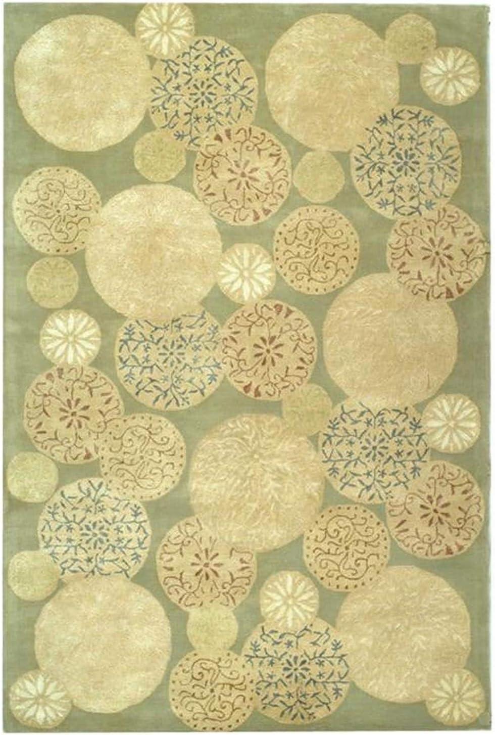 imageMartha Stewart x SAFAVIEH Area Rug Collection 79quot x 99quot Herbal Garden Handmade Wool ampamp Viscose Ideal for Living Room Bedroom Office Dining Space MSR3259CHerbal Garden