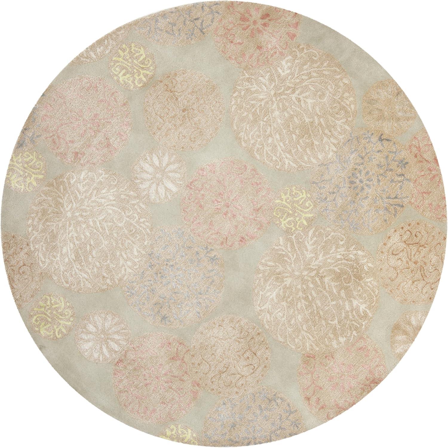 imageMartha Stewart x SAFAVIEH Area Rug Collection 79quot x 99quot Herbal Garden Handmade Wool ampamp Viscose Ideal for Living Room Bedroom Office Dining Space MSR3259CHerbal Garden