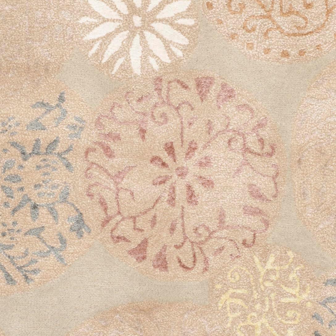 imageMartha Stewart x SAFAVIEH Area Rug Collection 79quot x 99quot Herbal Garden Handmade Wool ampamp Viscose Ideal for Living Room Bedroom Office Dining Space MSR3259CHerbal Garden
