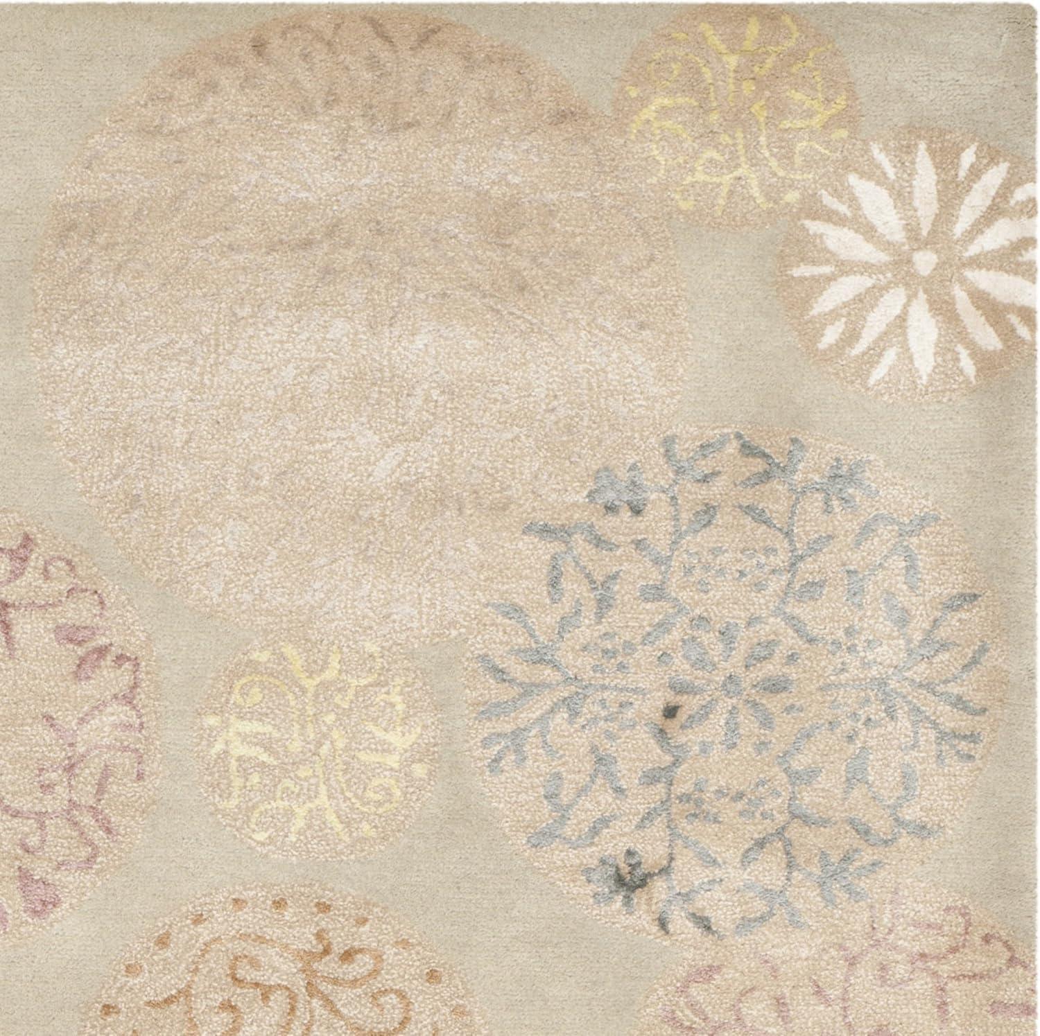 imageMartha Stewart x SAFAVIEH Area Rug Collection 79quot x 99quot Herbal Garden Handmade Wool ampamp Viscose Ideal for Living Room Bedroom Office Dining Space MSR3259CHerbal Garden