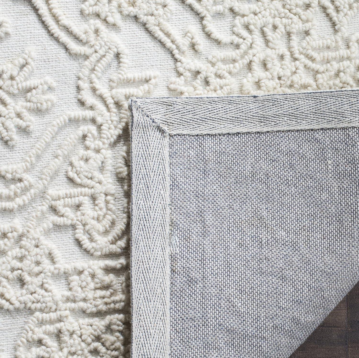 imageMartha Stewart x SAFAVIEH Area Rug Collection 8 x 10 Ivory Handmade Wool Ideal for Living Room Bedroom Office Dining Space MSR3512CIvory