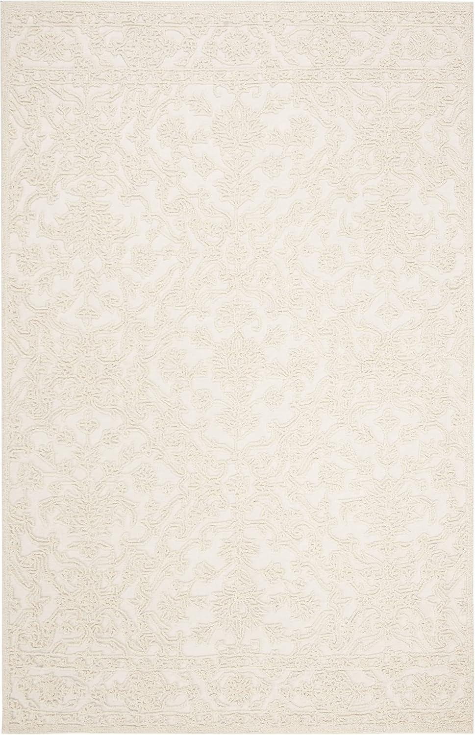 imageMartha Stewart x SAFAVIEH Area Rug Collection 8 x 10 Ivory Handmade Wool Ideal for Living Room Bedroom Office Dining Space MSR3512CIvory