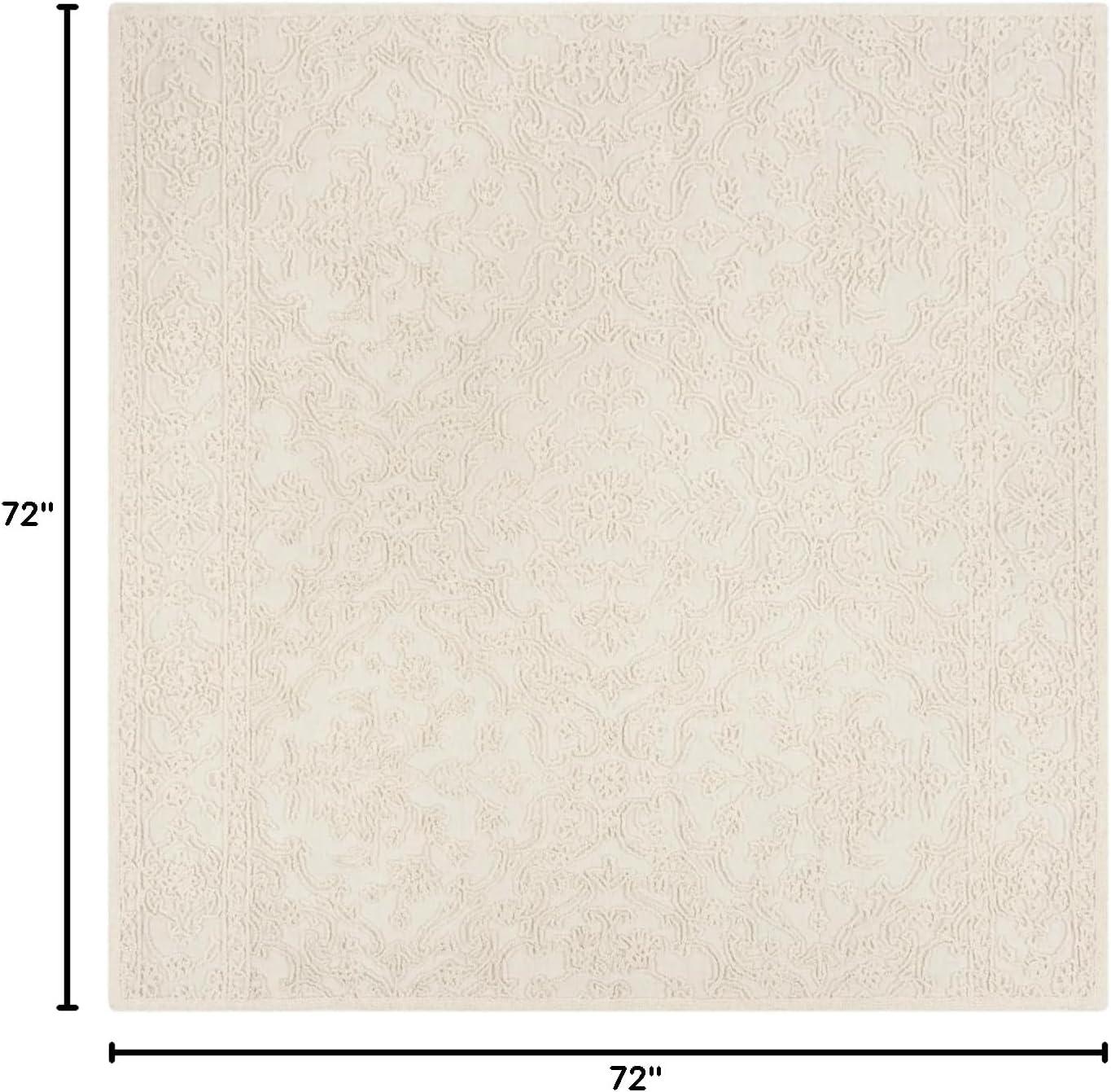 imageMartha Stewart x SAFAVIEH Area Rug Collection 8 x 10 Ivory Handmade Wool Ideal for Living Room Bedroom Office Dining Space MSR3512CIvory