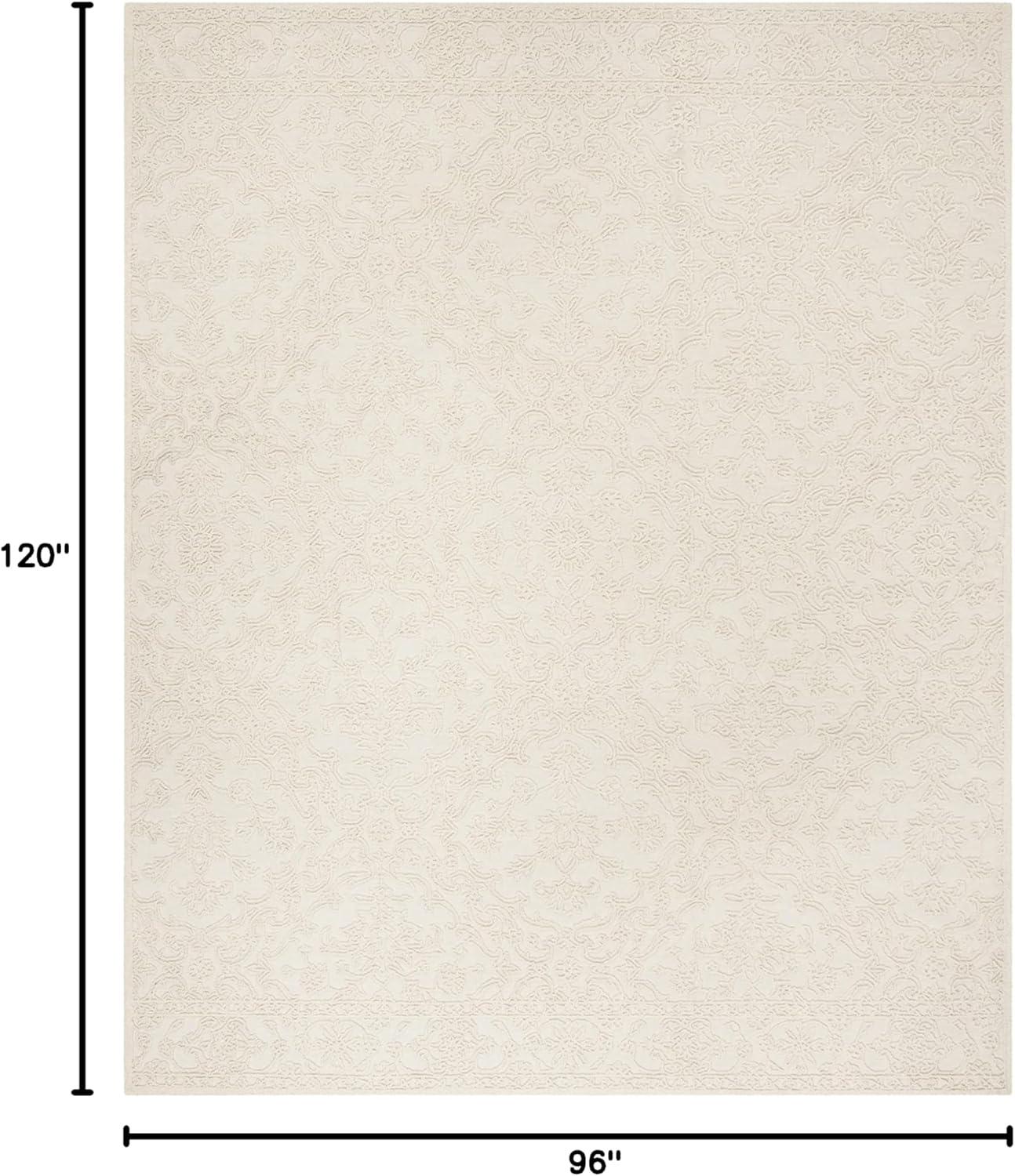 imageMartha Stewart x SAFAVIEH Area Rug Collection 8 x 10 Ivory Handmade Wool Ideal for Living Room Bedroom Office Dining Space MSR3512CIvory