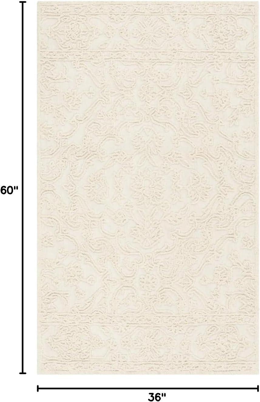 imageMartha Stewart x SAFAVIEH Area Rug Collection 8 x 10 Ivory Handmade Wool Ideal for Living Room Bedroom Office Dining Space MSR3512CIvory