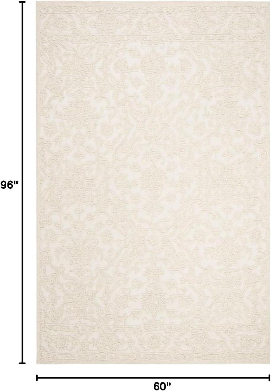 imageMartha Stewart x SAFAVIEH Area Rug Collection 8 x 10 Ivory Handmade Wool Ideal for Living Room Bedroom Office Dining Space MSR3512CIvory