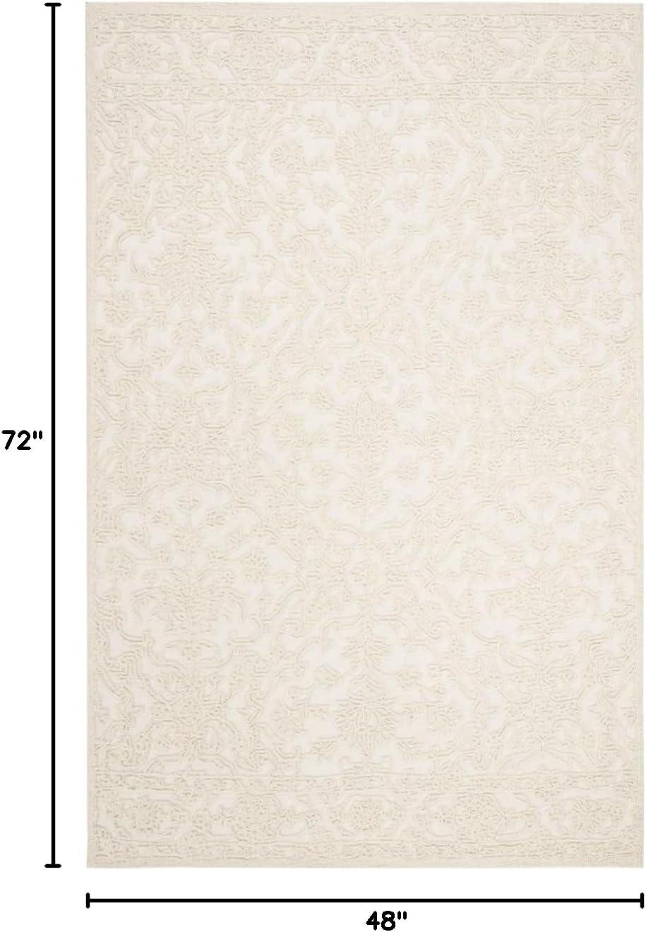 imageMartha Stewart x SAFAVIEH Area Rug Collection 8 x 10 Ivory Handmade Wool Ideal for Living Room Bedroom Office Dining Space MSR3512CIvory