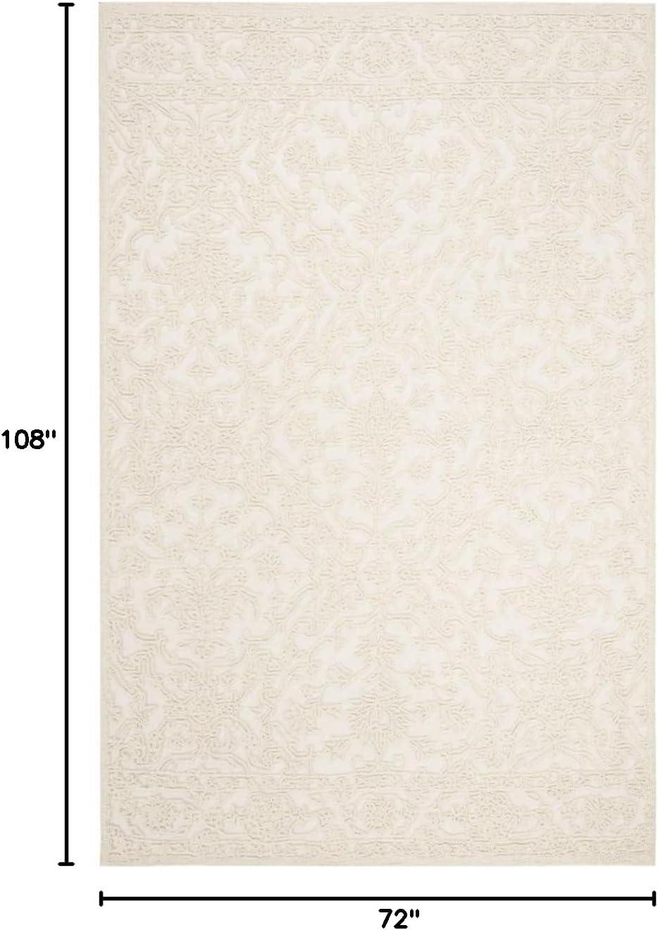 imageMartha Stewart x SAFAVIEH Area Rug Collection 8 x 10 Ivory Handmade Wool Ideal for Living Room Bedroom Office Dining Space MSR3512CIvory