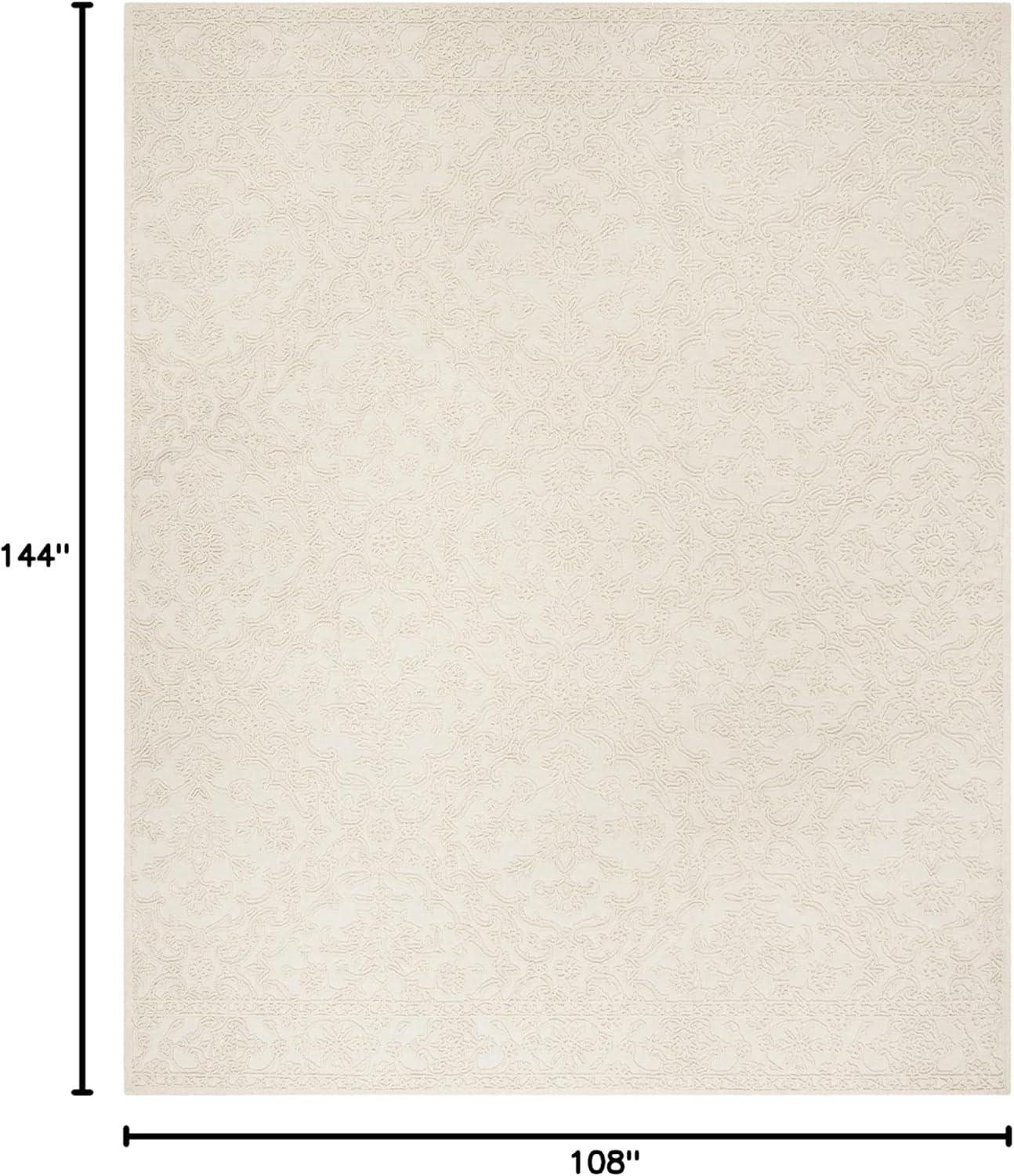 imageMartha Stewart x SAFAVIEH Area Rug Collection 8 x 10 Ivory Handmade Wool Ideal for Living Room Bedroom Office Dining Space MSR3512CIvory