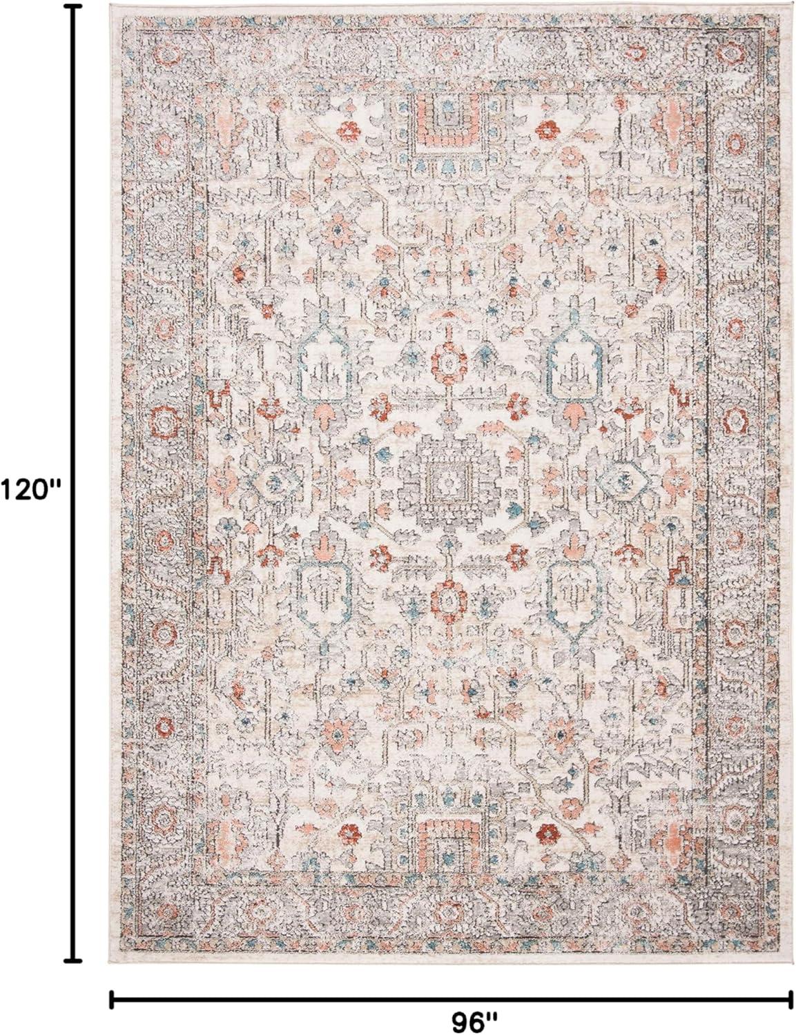 imageMartha Stewart x SAFAVIEH Area Rug Collection 8 x 10 Light Blue ampamp Ivory NonShedding ampamp Easy Cleaning Ideal for Living Room Bedroom Office Dining Space MSR877MGreyIvory