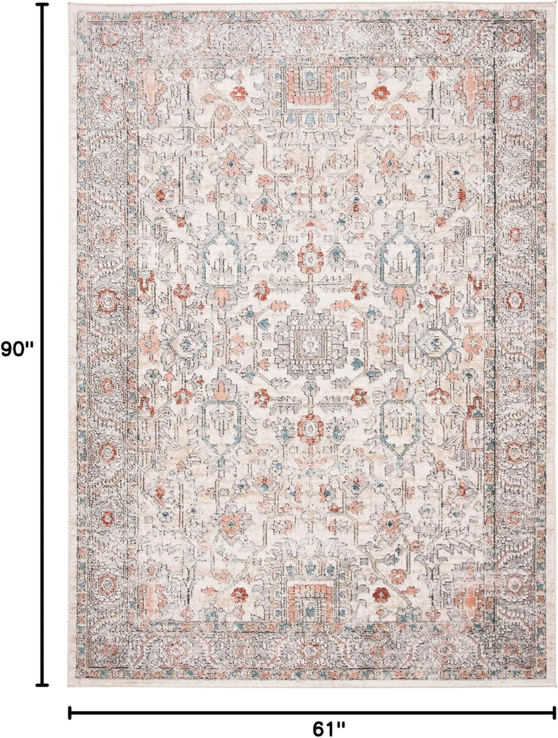 imageMartha Stewart x SAFAVIEH Area Rug Collection 8 x 10 Light Blue ampamp Ivory NonShedding ampamp Easy Cleaning Ideal for Living Room Bedroom Office Dining Space MSR877MGreyIvory