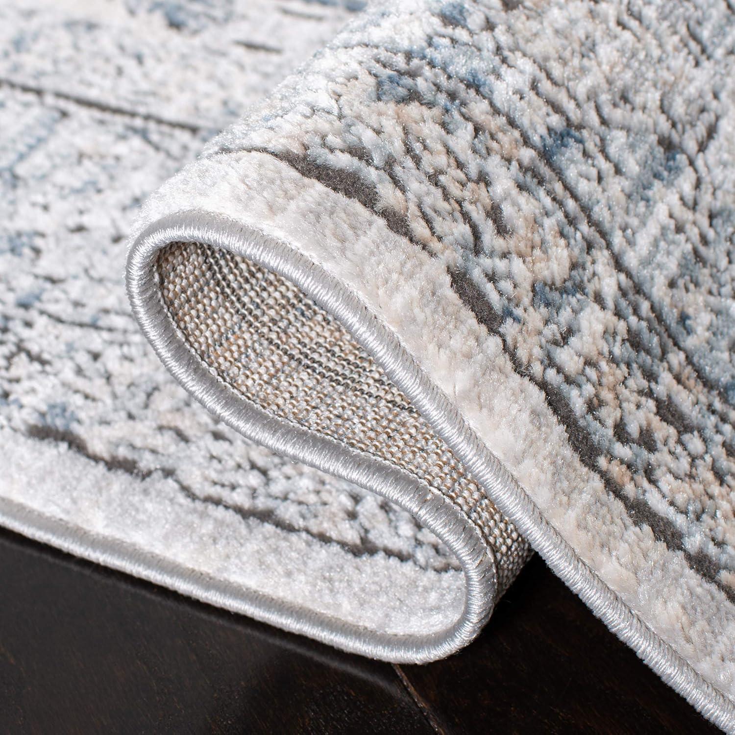 imageMartha Stewart x SAFAVIEH Area Rug Collection 8 x 10 Light Blue ampamp Ivory NonShedding ampamp Easy Cleaning Ideal for Living Room Bedroom Office Dining Space MSR877MLight Blue Ivory