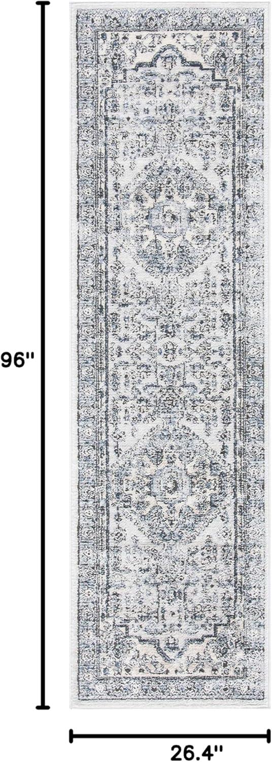 imageMartha Stewart x SAFAVIEH Area Rug Collection 8 x 10 Light Blue ampamp Ivory NonShedding ampamp Easy Cleaning Ideal for Living Room Bedroom Office Dining Space MSR877MLight Blue Ivory