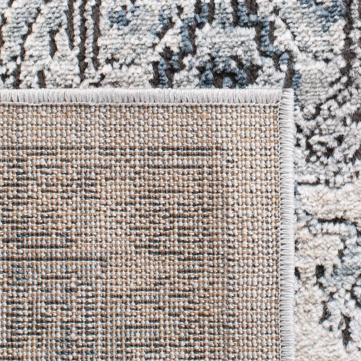 imageMartha Stewart x SAFAVIEH Area Rug Collection 8 x 10 Light Blue ampamp Ivory NonShedding ampamp Easy Cleaning Ideal for Living Room Bedroom Office Dining Space MSR877MLight Blue Ivory